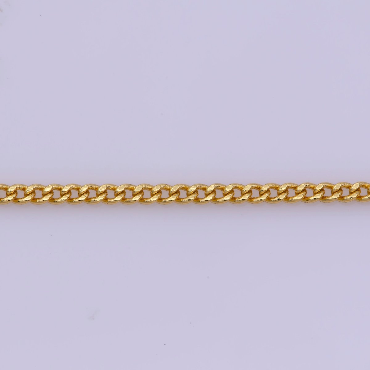 1.2mm Yellow Gold Cuban Link Chain Necklace - Miami Cuban Curb Links Men Women Chain Necklace | WA-386 Clearance Pricing - DLUXCA