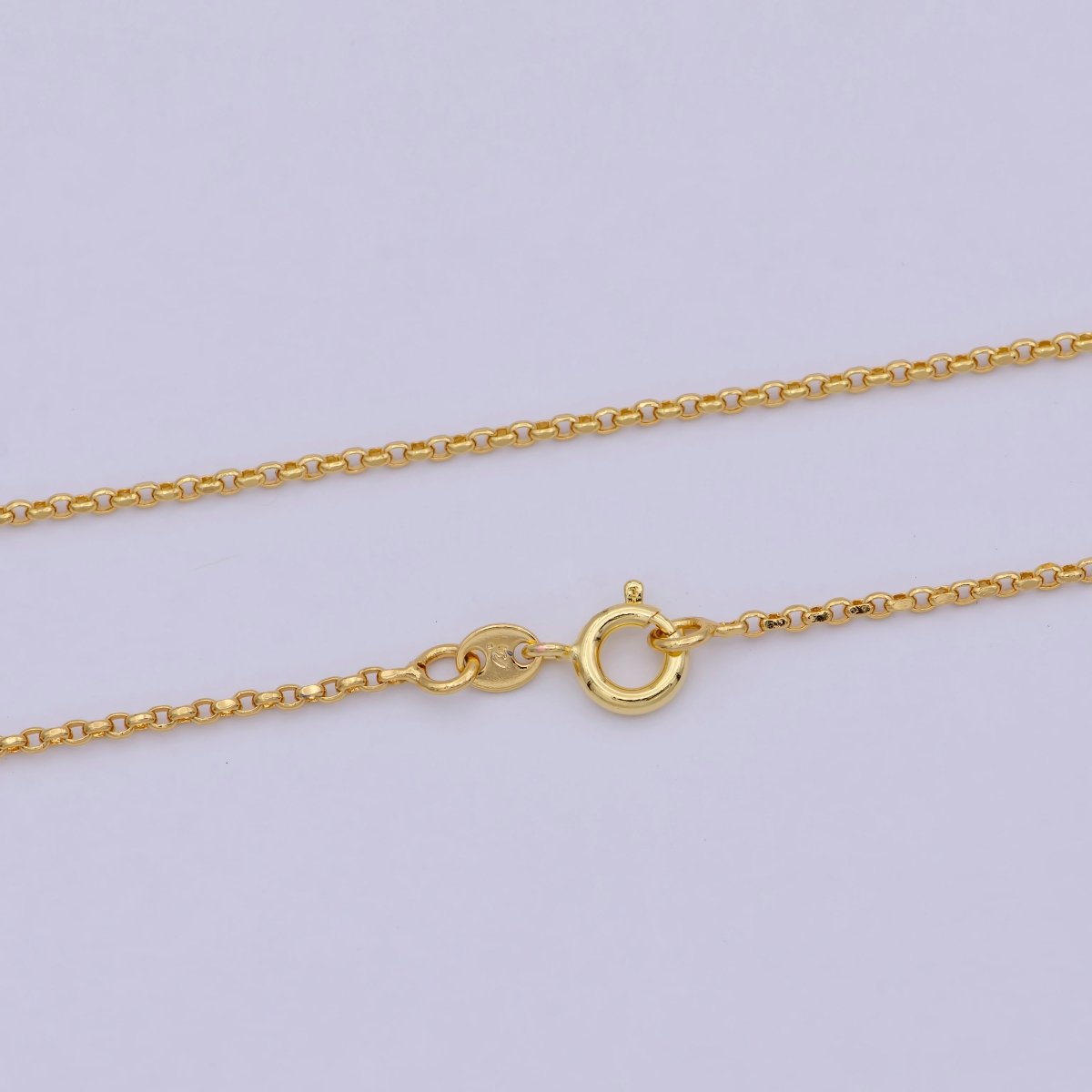 1.3mm 24K Gold Filled Chain, Rolo Chain Dainty Gold Necklace Chain, Circle Cable Chain Wholesale | WA-747 Clearance Pricing - DLUXCA