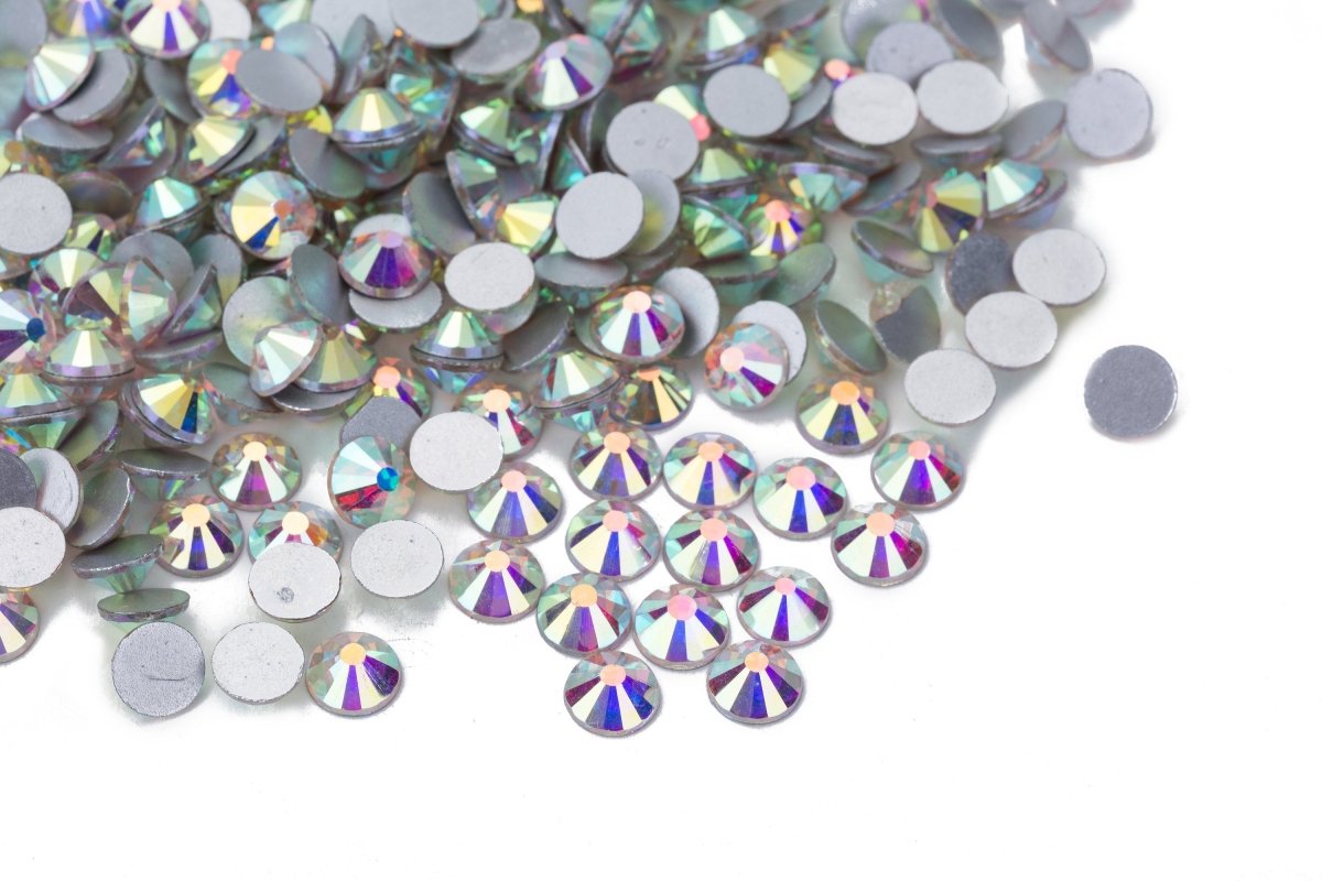 144 pcs Crystal AB Crystal Aurore Boreale Rhinestones Loose Crystal flat back No Hot Fix crystal glass bead Size ss 40 / ss 50 - DLUXCA