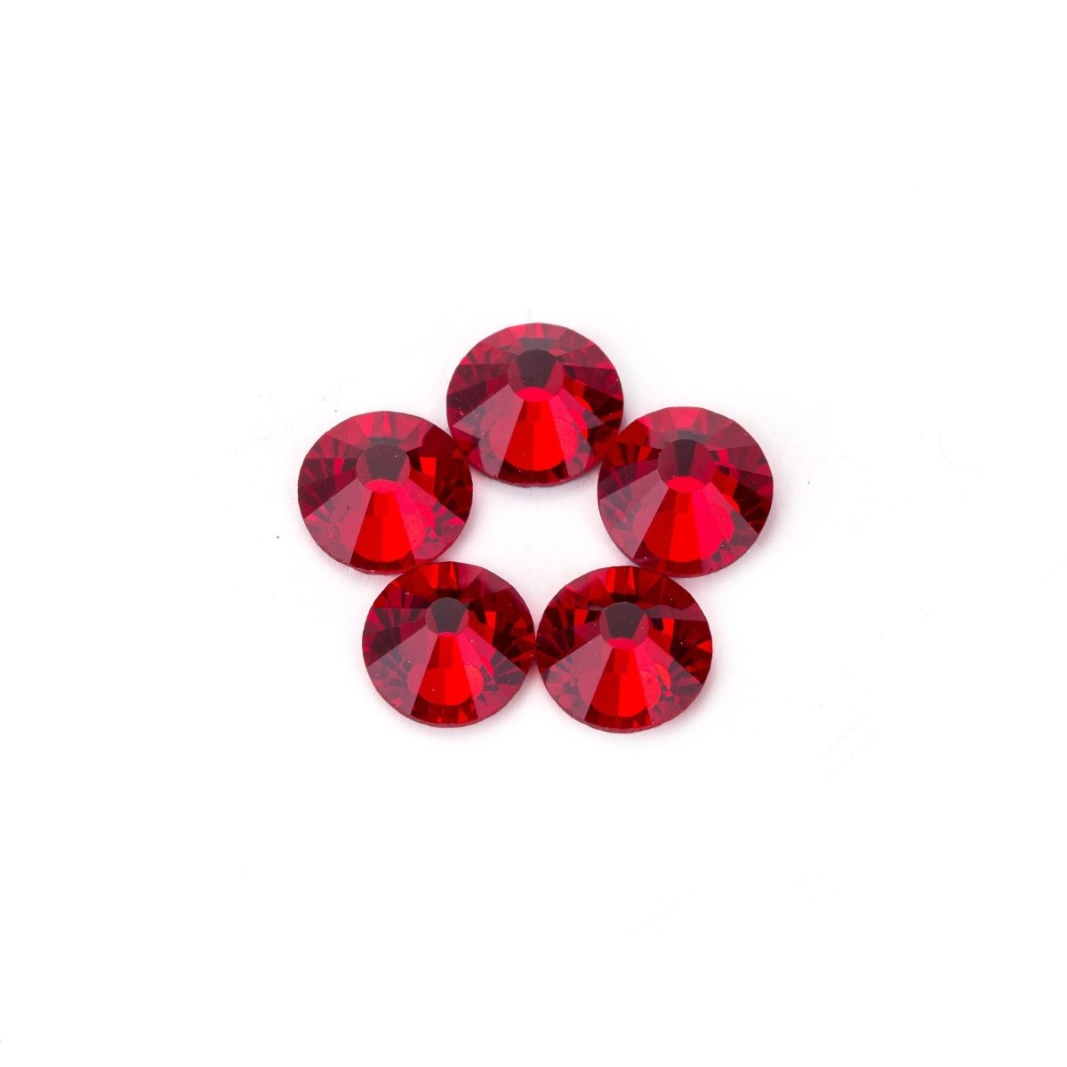 1440 pcs High Quality Crystal Bright Red Light Siam Rhinestones Loose Crystal flatback No Hot Fix glass bead Size ss 10/ ss 12 / ss16 / ss20 - DLUXCA