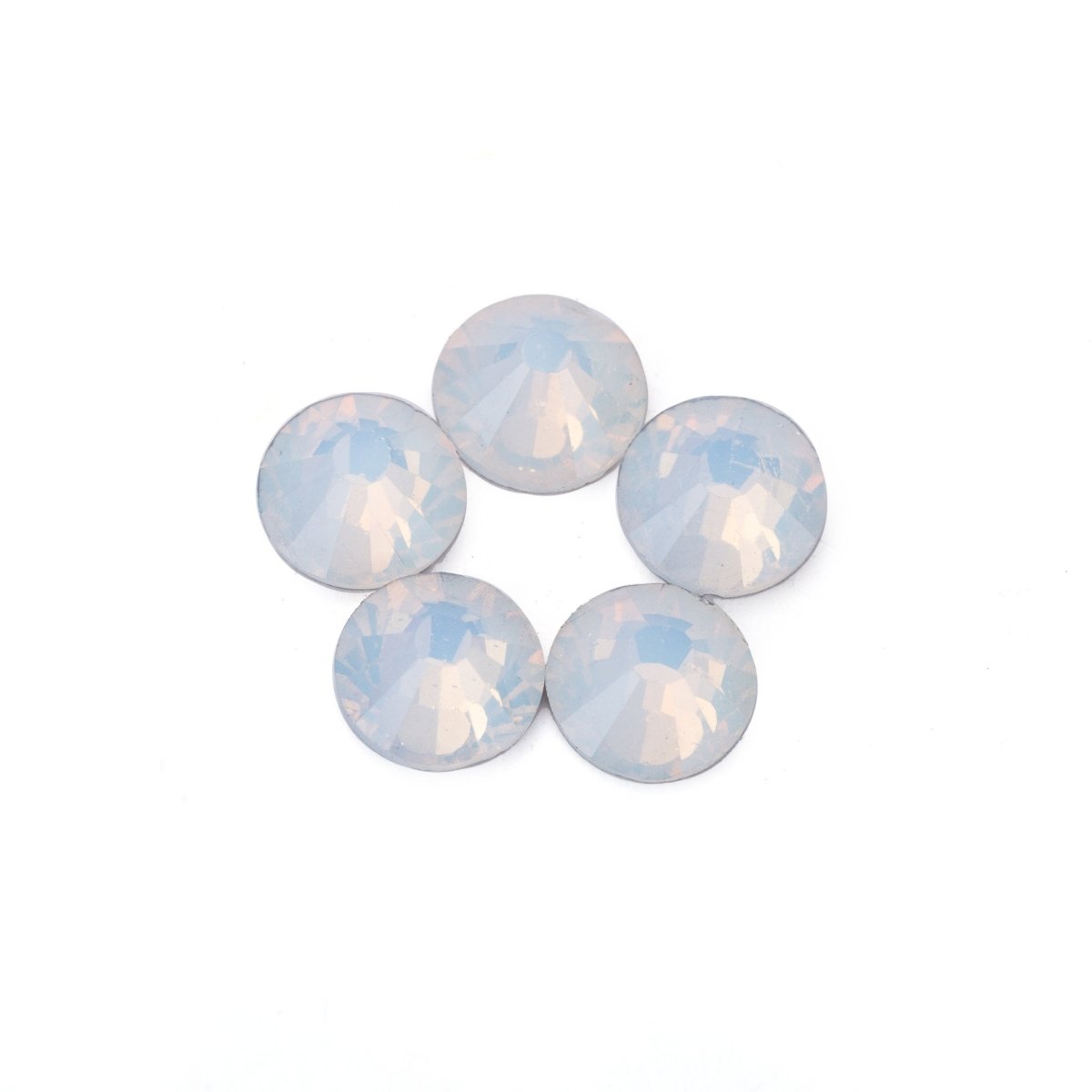 1440 pcs High Quality Crystal Cream White Opal Rhinestones Loose Crystal flatback No Hot Fix glass bead Size ss 10 / ss 12 / ss 16 / ss 20, SS10-OPAL - DLUXCA