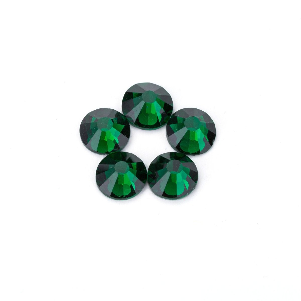 1440 pcs High Quality Crystal Dark Green Emerald Rhinestones Loose Crystal flat back No Hot Fix glass bead Size ss 10/ ss 12/ ss 16 / ss 20 - DLUXCA