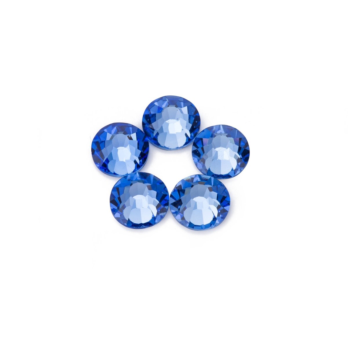 1440 pcs High Quality Crystal Light Blue Sapphire Rhinestones Loose Crystal flatback No Hot Fix glass bead Size ss 10 / ss 12 / ss 16 / ss20, SS10-LTSAPPHIRE - DLUXCA