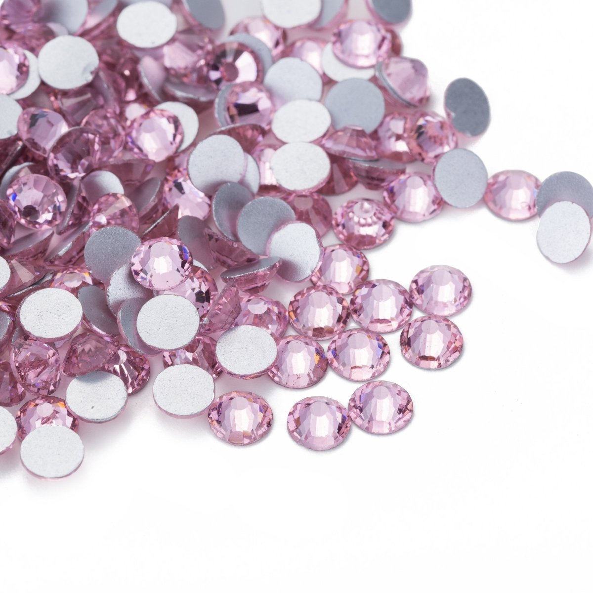 1440 pcs High Quality Crystal Light Rose Pink Rhinestones Loose Crystal flat back No Hot Fix glass beads Size ss10 / ss 12 / ss 16 / ss 20, LTROSE - DLUXCA