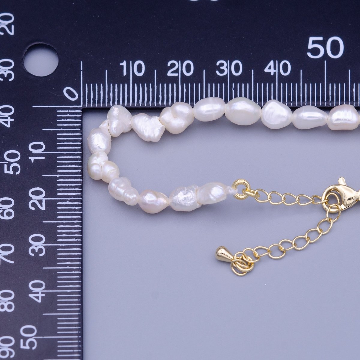 14.5 Inch Natural 5mm Genuine White Freshwater Pearl Choker Necklace | WA-1460 Clearance Pricing - DLUXCA