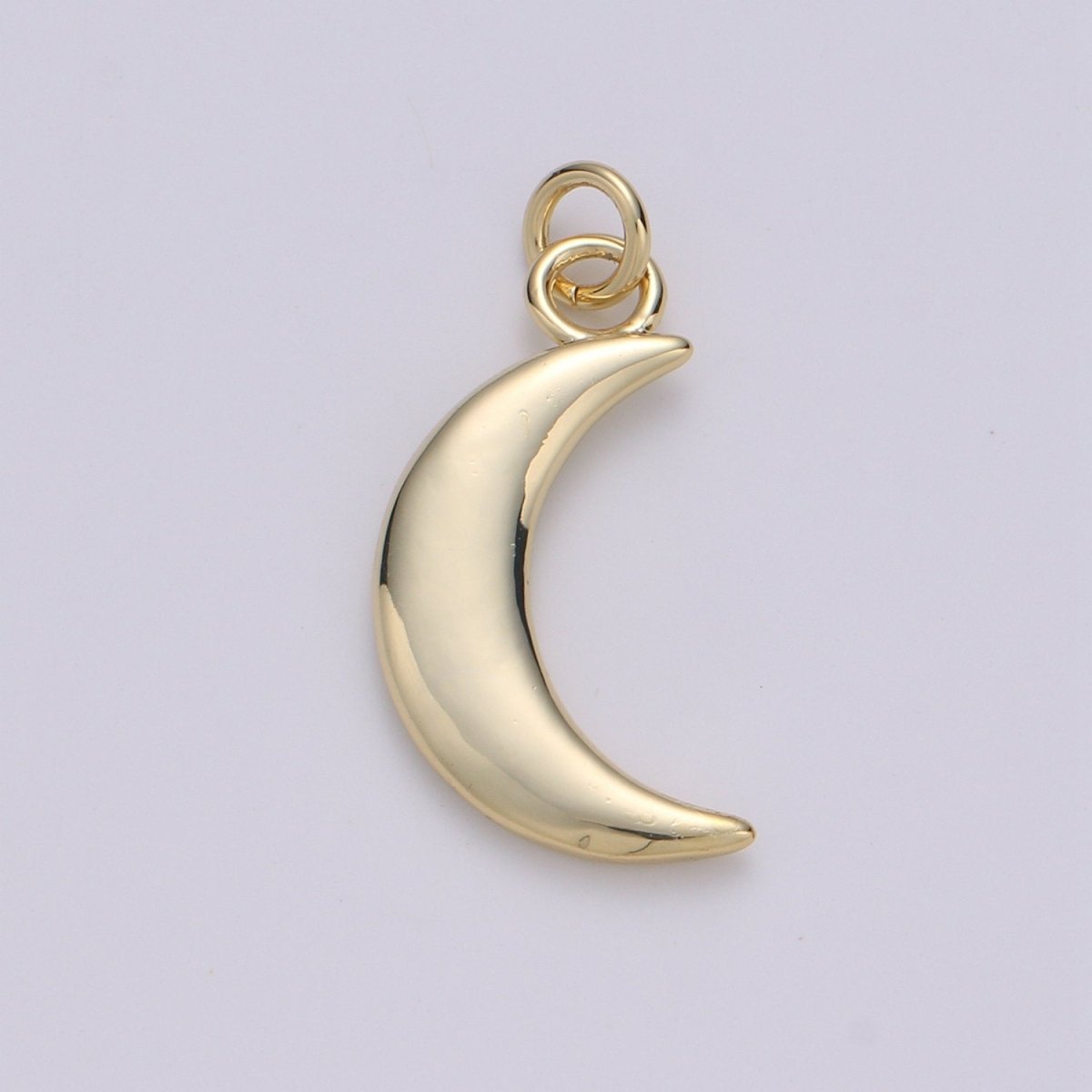 14k GF Crescent Moon Charm Necklace, Gold Moon Pendant Necklace, Celestial Gold Jewelry for Earing, Bracelet, Minimalist Jewelry - DLUXCA
