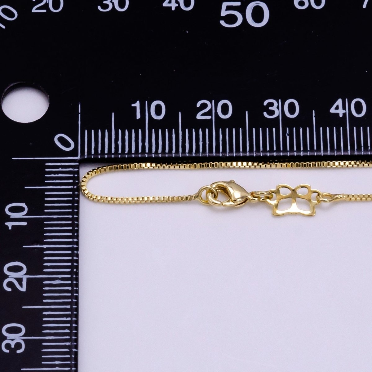 14K Gold Filled 0.8mm Dainty Box 16 Inch Choker Necklace | WA-2321 - DLUXCA