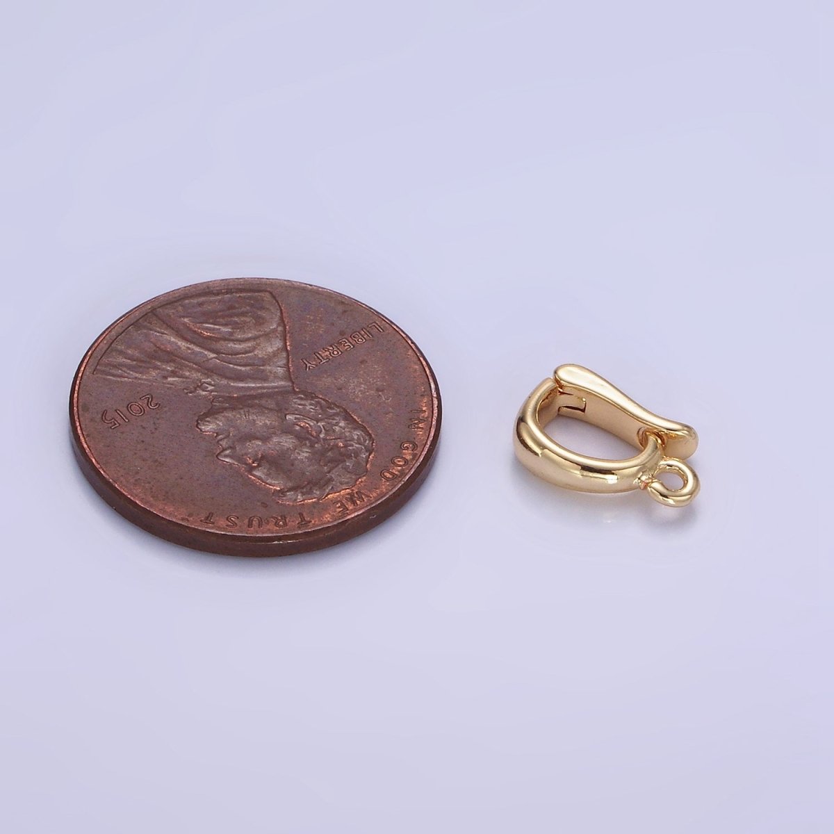 14K Gold Filled 10mm Mini Snap Latch Bail Minimalist Findings | Z698 - DLUXCA