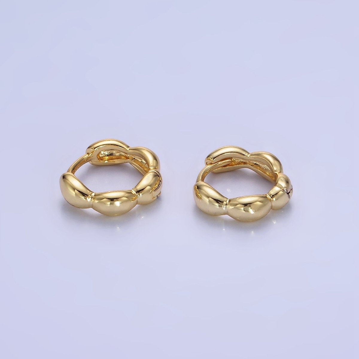 14K Gold Filled 11mm Bubble Cartilage Huggie Earrings | AB1351 - DLUXCA