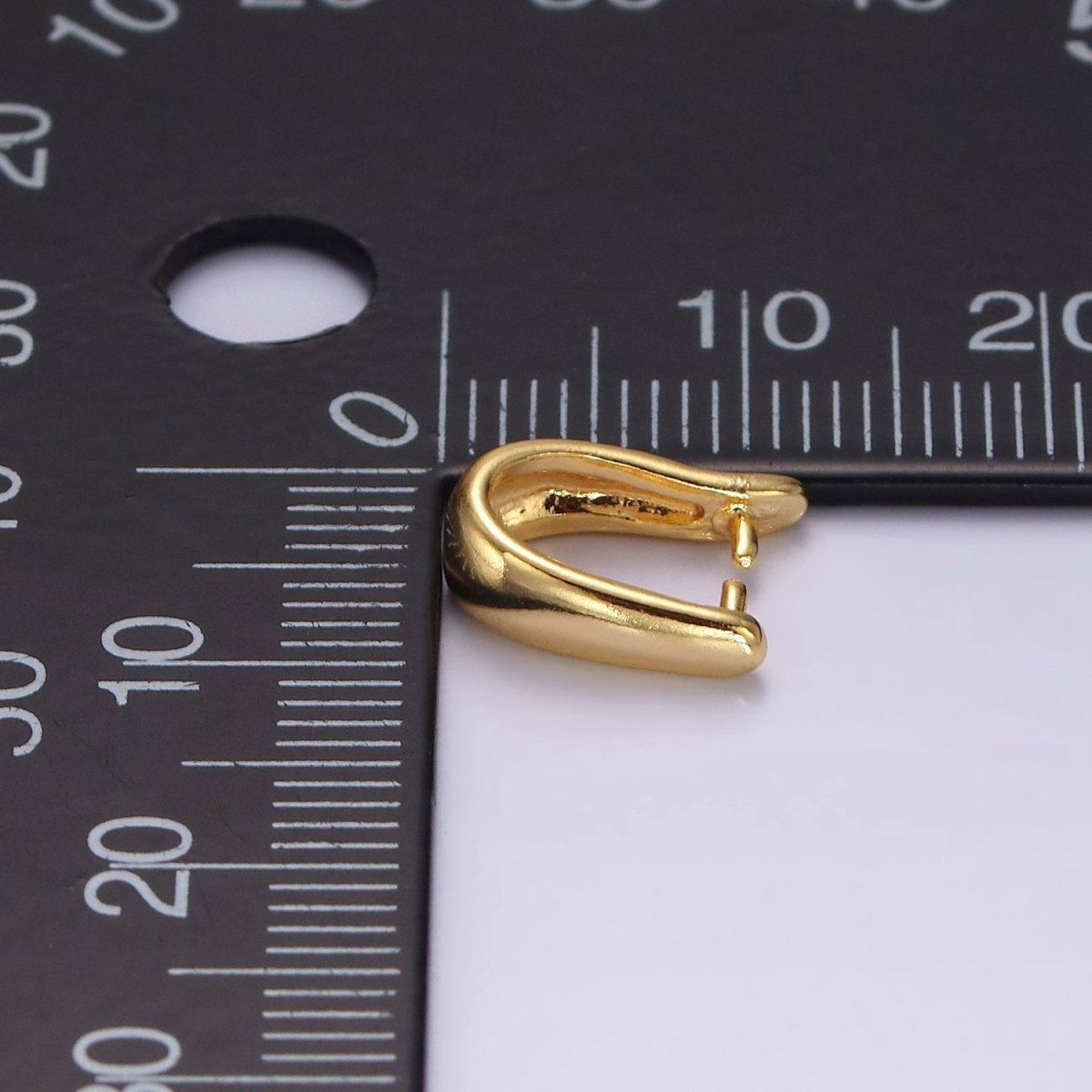 14K Gold Filled 11mm Curved Snap Bail Minimalist Jewelry Findings Supply | Z582 - DLUXCA
