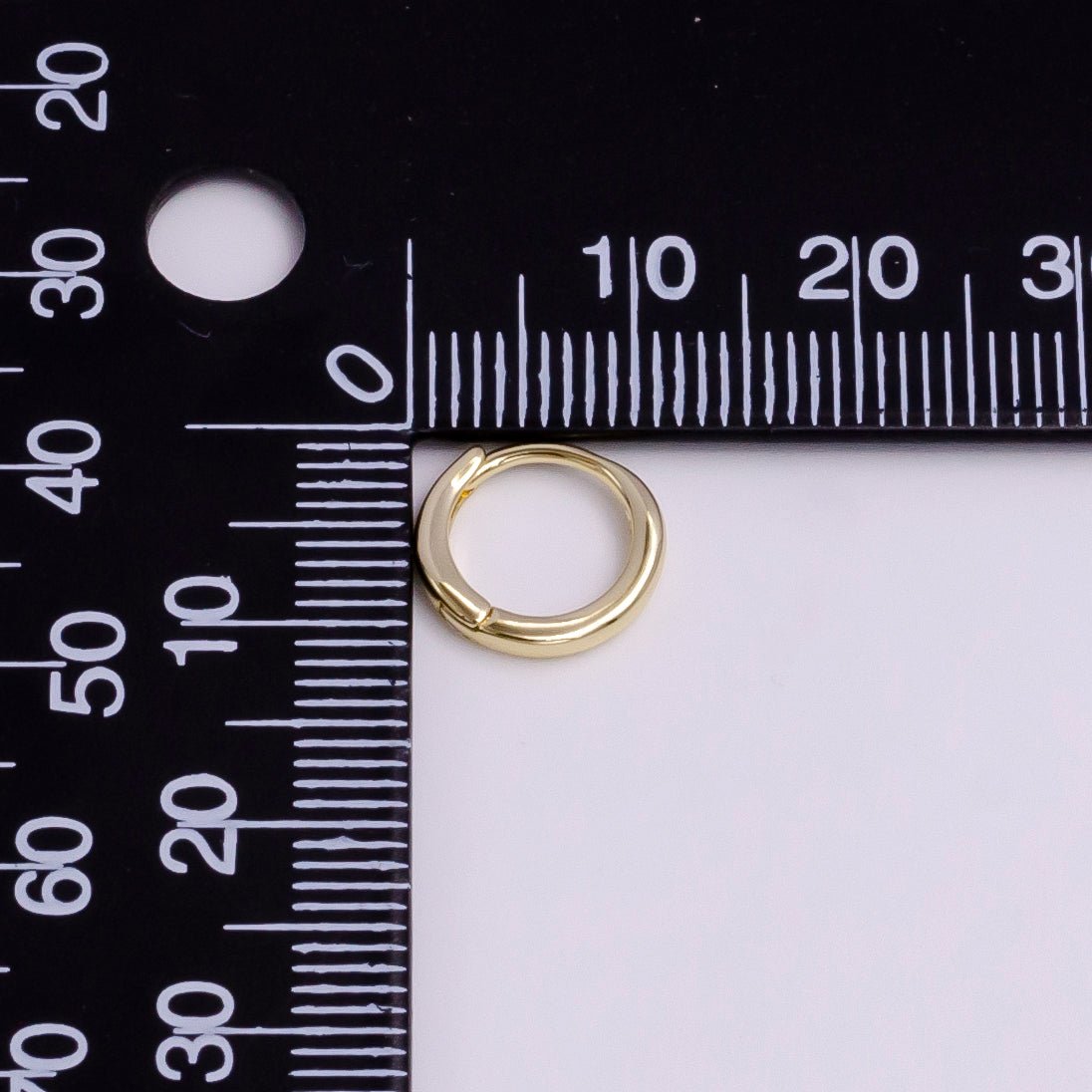 14K Gold Filled 11mm Minimalist Endless Cartilage Huggie Earrings | AD1127 - DLUXCA