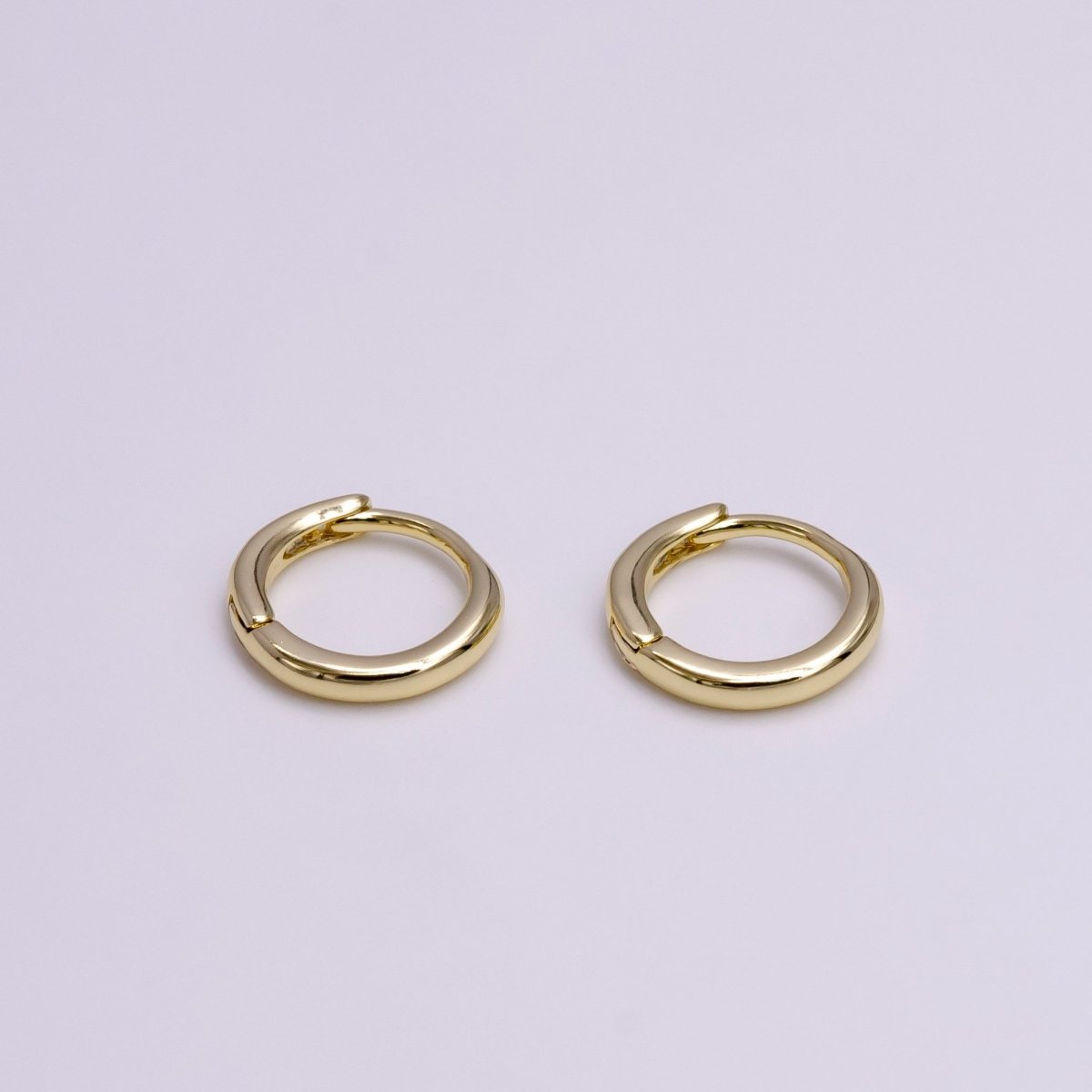 14K Gold Filled 11mm Minimalist Endless Cartilage Huggie Earrings | AD1127 - DLUXCA
