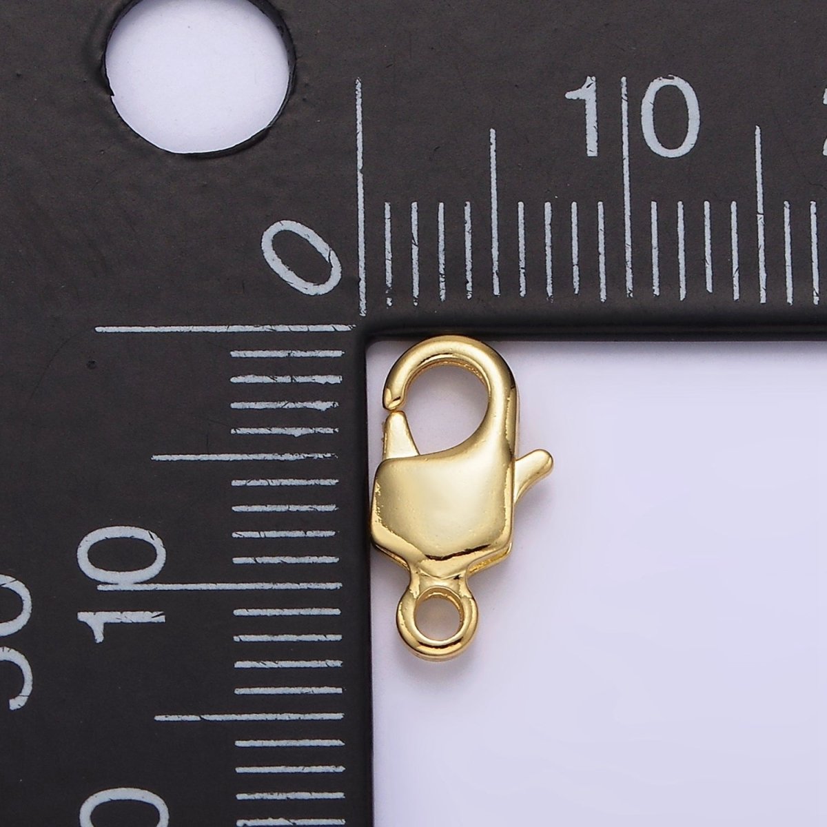 14K Gold Filled 12.5mm Rectangular Lobster Claw Clasps Closure Jewelry Findings Supply | Z-529 - DLUXCA