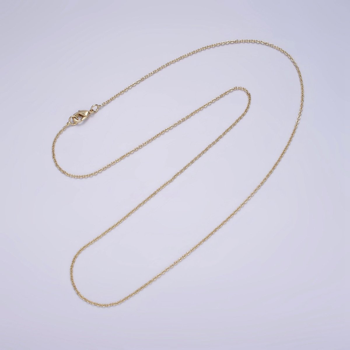 14k Yellow Gold Dainty Cable 1.2mm Chain 19” Necklace online (2365)