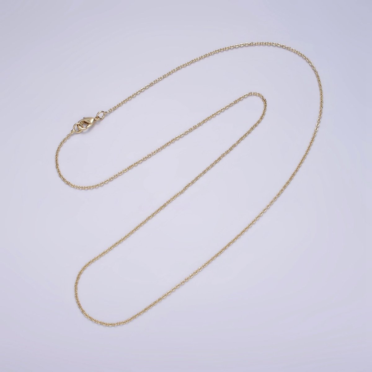 14K Gold Filled 1.2mm Dainty Cable Chain 18 Inch, 16 Inch, 20 Inch Layering Chain Necklace | WA-2117 - WA-2119 - DLUXCA