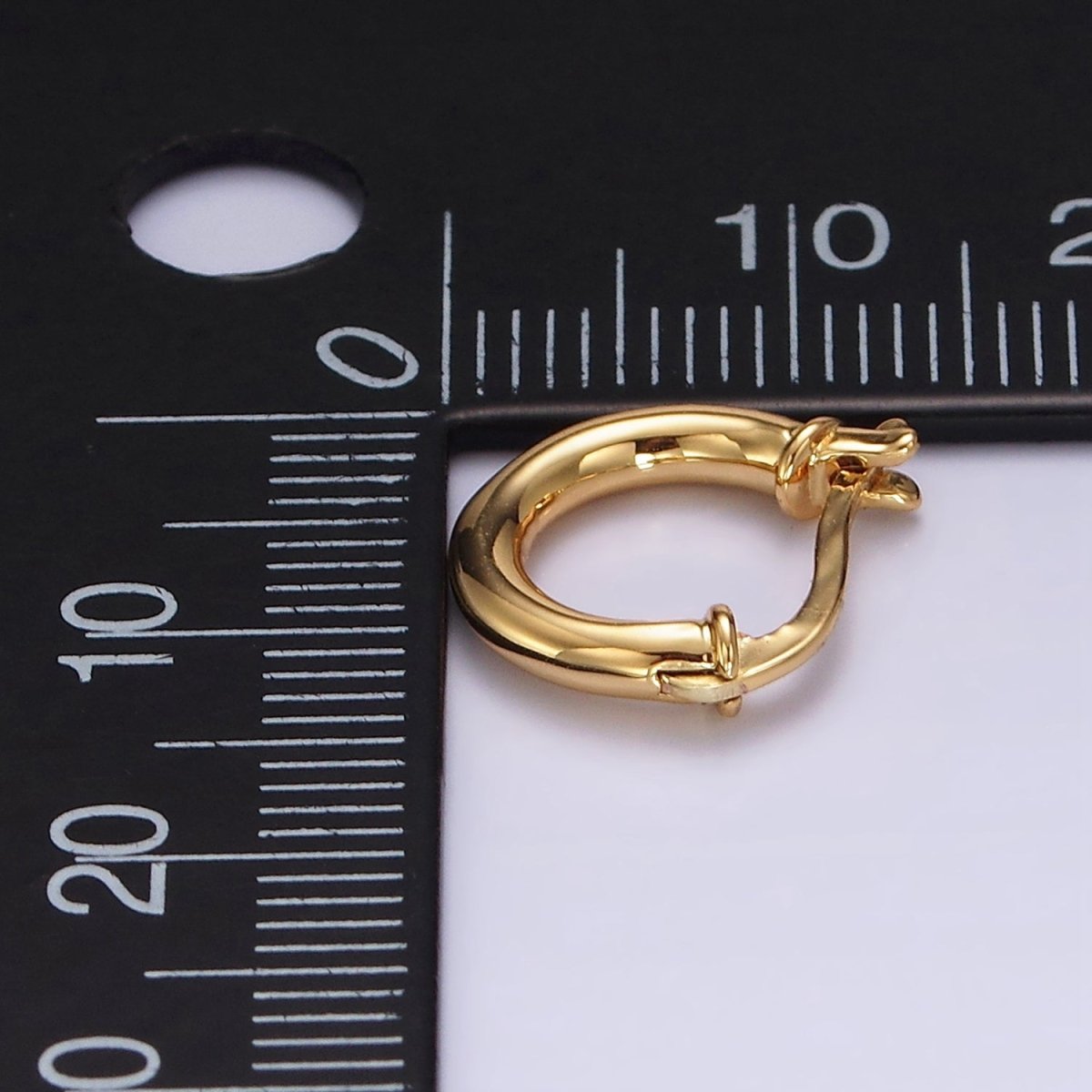 14K Gold Filled 12mm Tube Minimalist French Latch Hoop Earrings in Gold & Silver | AE116 AE117 - DLUXCA