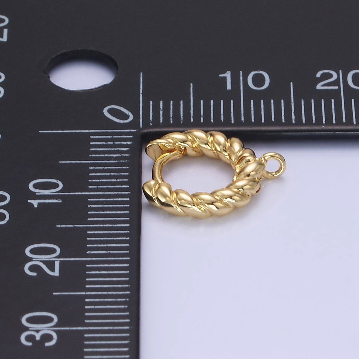 14K Gold Filled 13mm Croissant Cartilage Huggie Drop Earrings Findings | AB1261 - DLUXCA