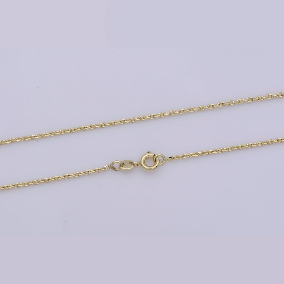 14K Gold Filled 1.3mm Dainty Minimalist Cable 18 Inch Layering Chain Necklace | WA-282 Clearance Pricing - DLUXCA
