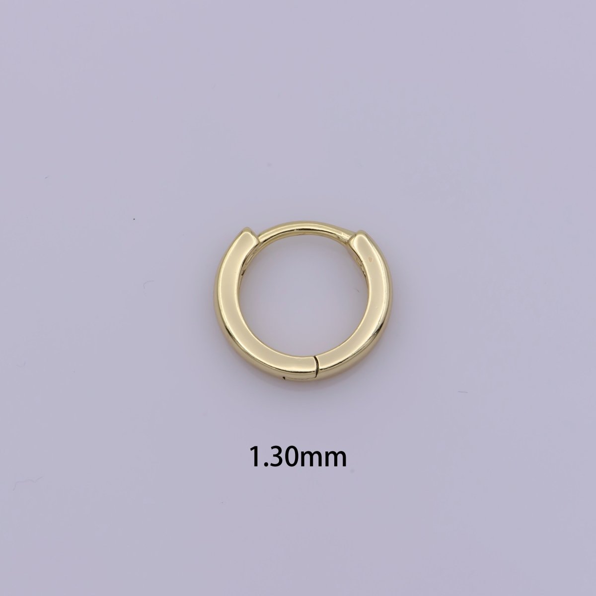 14K Gold Filled 13mm Huggie Hoop Earrings | Leo-570 - DLUXCA