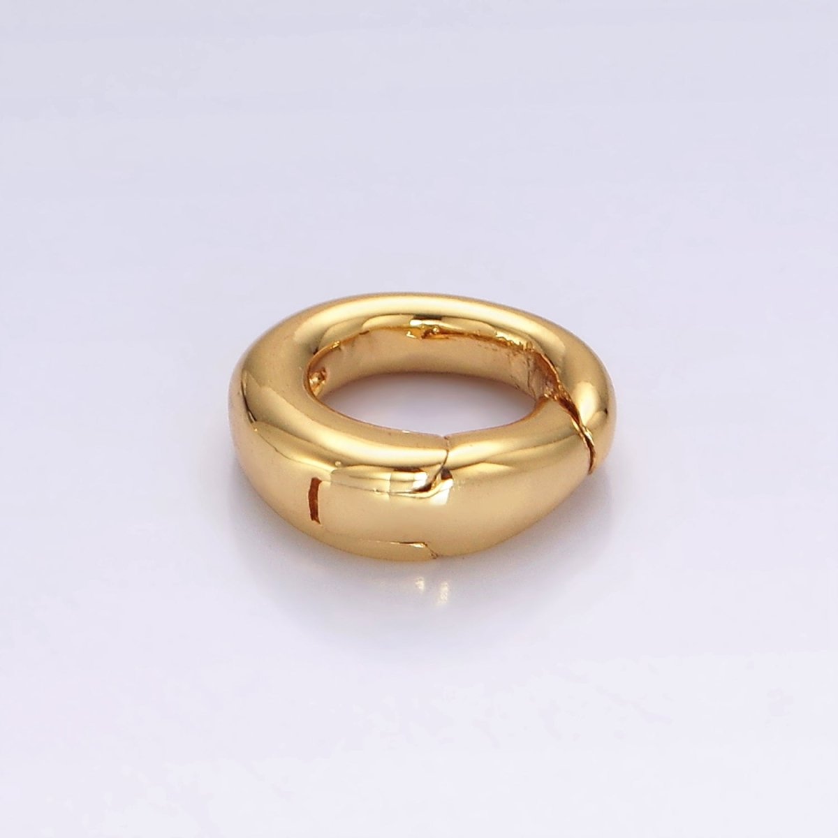 14K Gold Filled 14.5mm, 10mm Push Round Spring Gate Ring Jewelry Closure Findings Supply | Z570 Z571 - DLUXCA