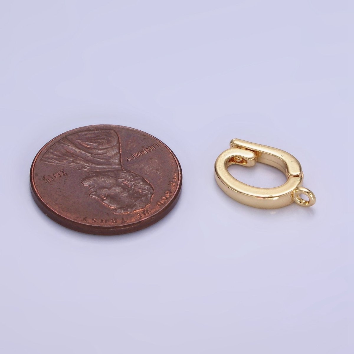 14K Gold Filled 14mm Minimalist Latch Snap Bail Findings | Z697 - DLUXCA