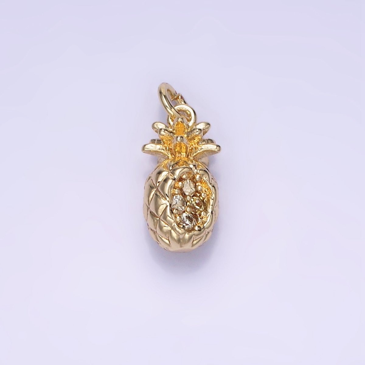 14K Gold Filled 14mm Yellow Pineapple Charm | AG-656 - DLUXCA