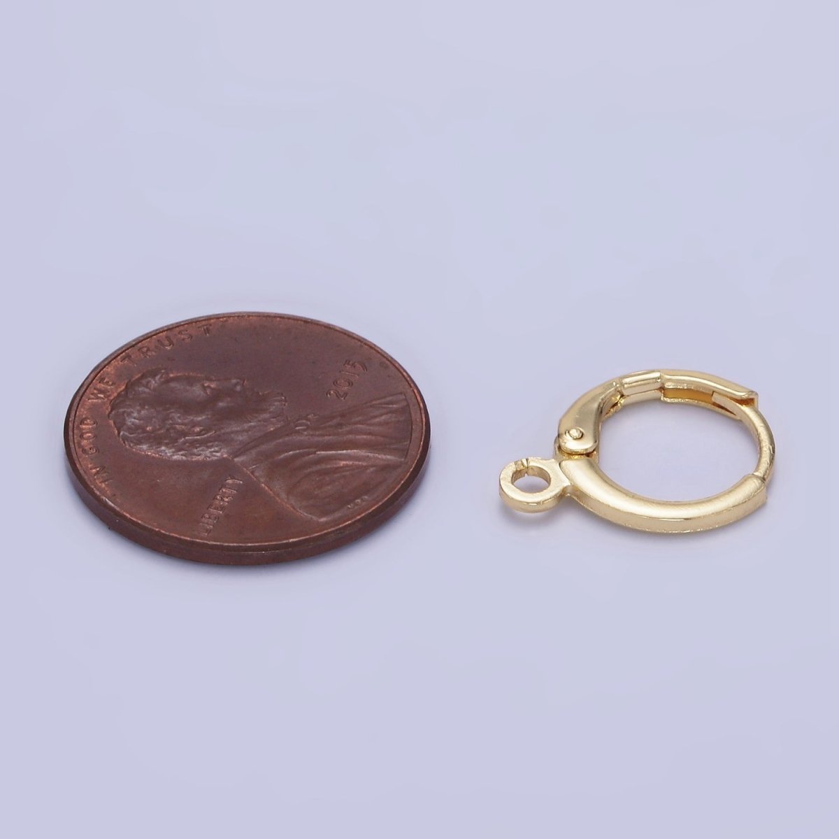 14K Gold Filled 15mm Cartilage Huggie Earrings Findings | Z724 - DLUXCA