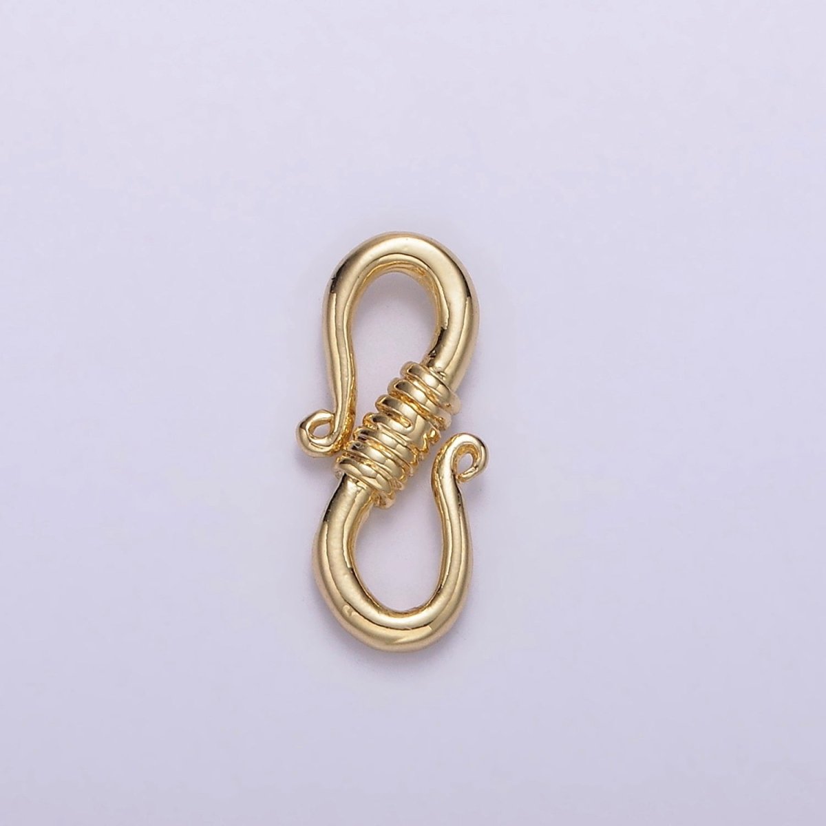 14K Gold Filled 15mm Curved Tied S-Hook Clasps Closure Jewelry Supply Findings | Z654 - DLUXCA