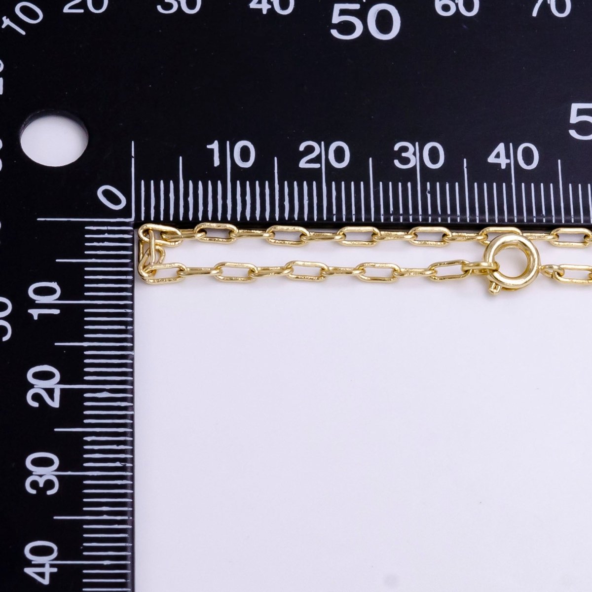 14K Gold Filled 1.8mm Dainty Paperclip 16 Inch Choker Chain Necklace | WA-424 Clearance Pricing - DLUXCA
