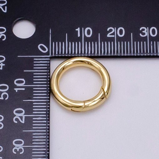 14K Gold Filled 18mm Push Spring Gate Findings | Z721 - DLUXCA