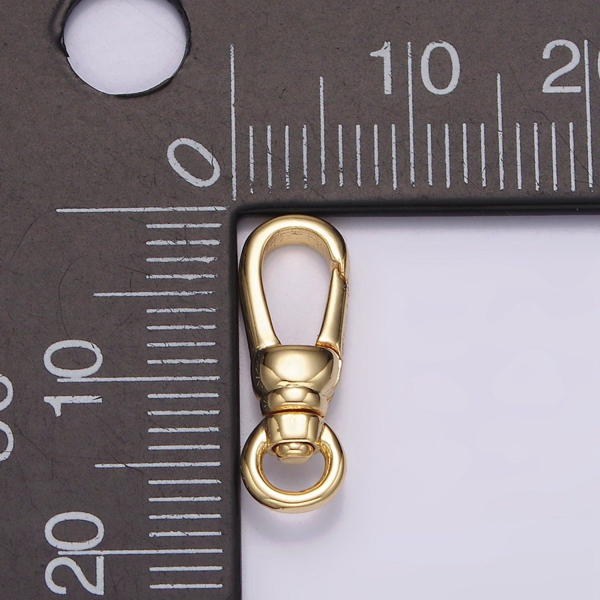 14K Gold Filled 18mm Trigerless Swivel Oblong Push Gate Closure Finding Supply | Z638 - DLUXCA