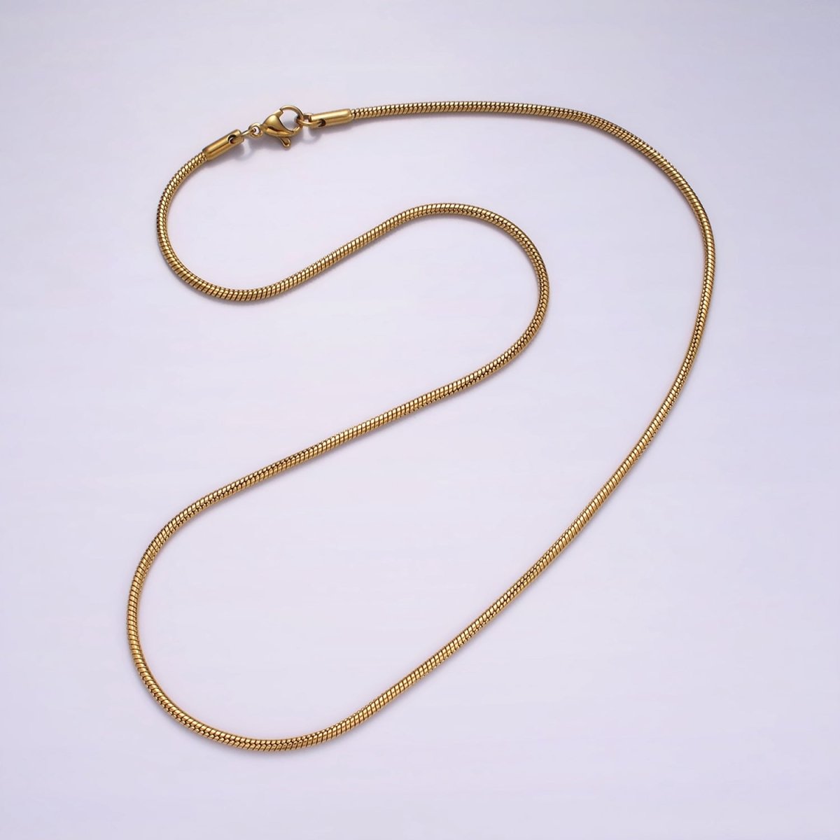 14K Gold Filled 1.8mm Wide Cocoon Herringbone Chain 18 Inch Necklace | WA-2373 - DLUXCA