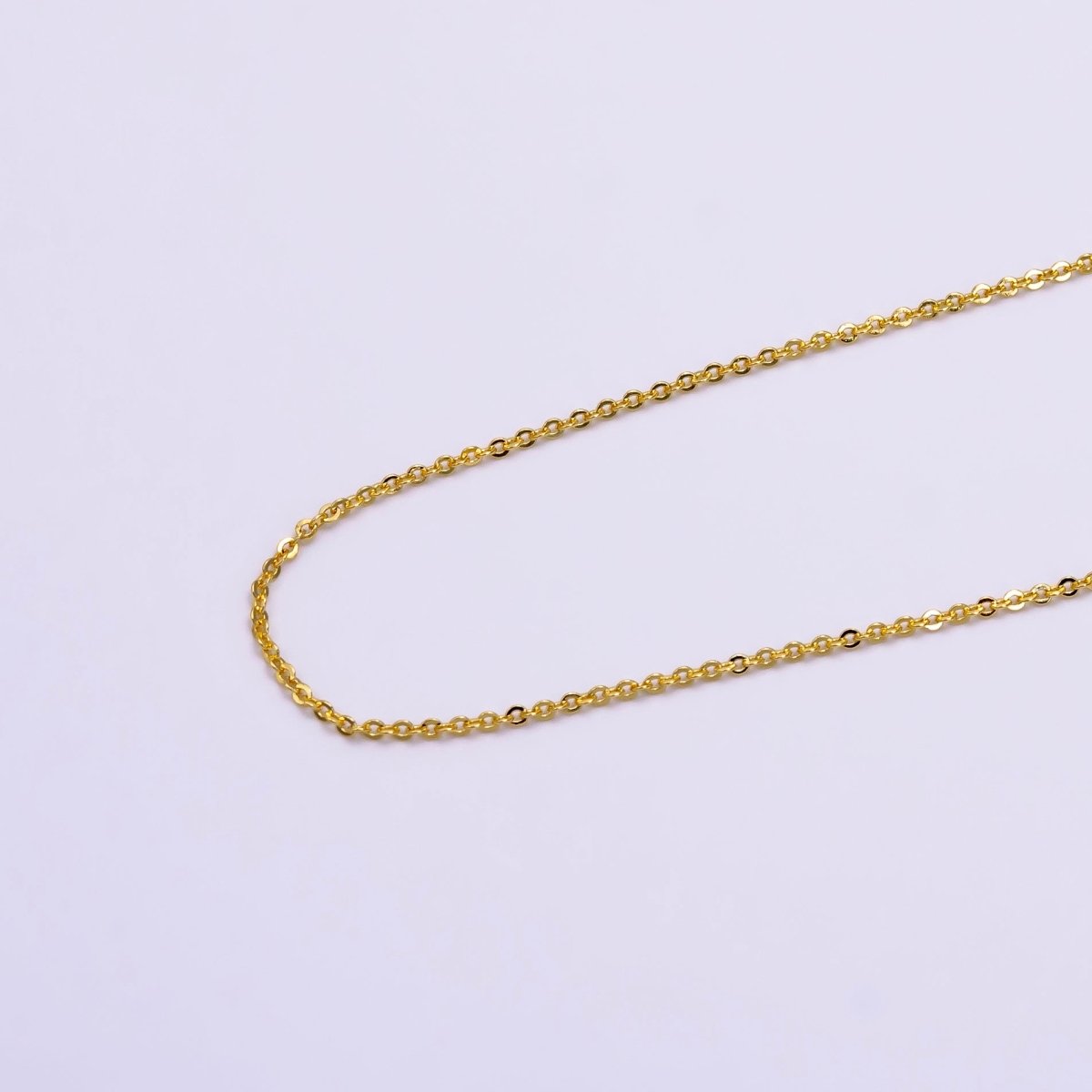14K Gold Filled 1mm Cable Chain 18 Inch Necklace w. Extender | WA-2453 - DLUXCA