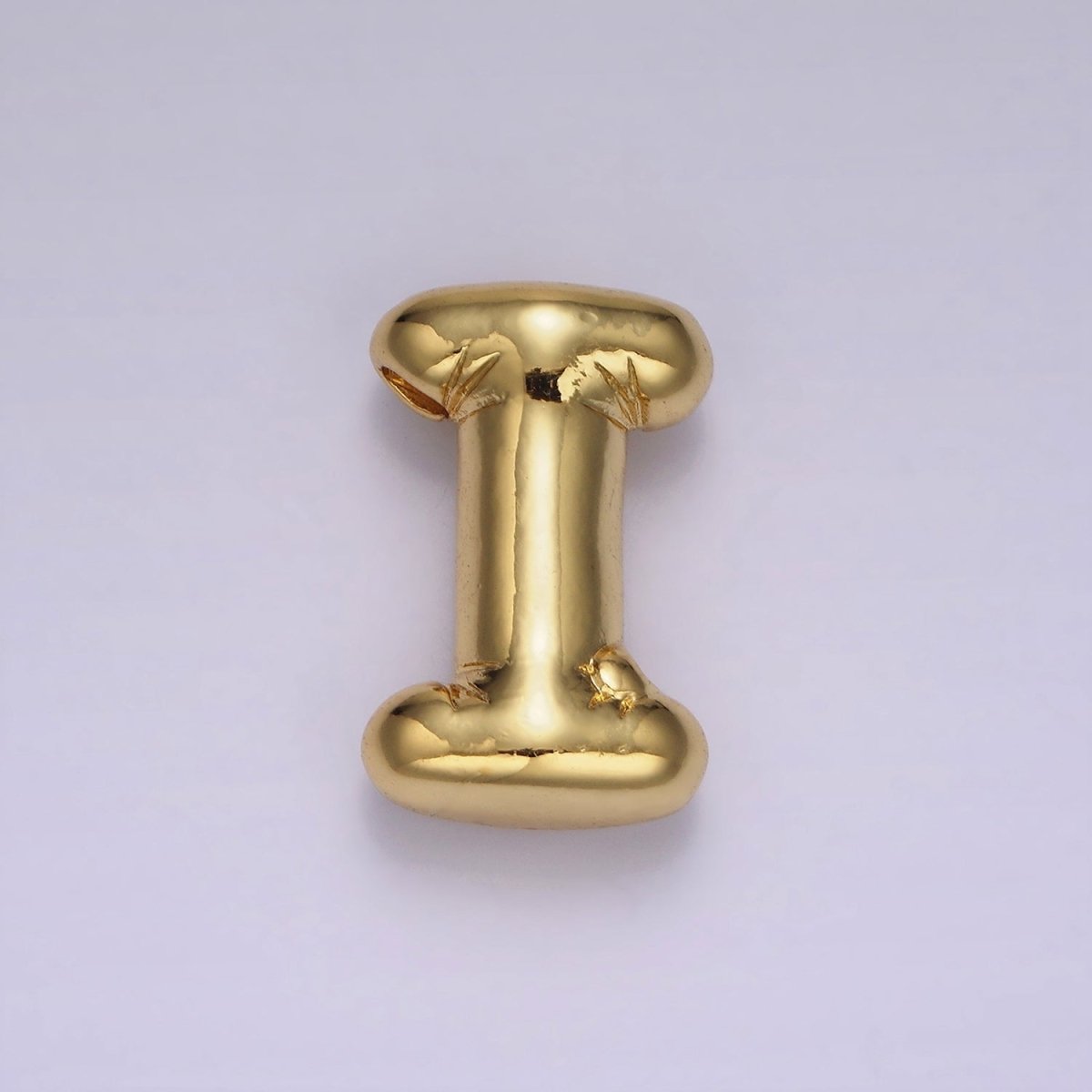 14K Gold Filled 20mm Chubby Balloon Initial Letter Pendant | A1067 - A1079 - DLUXCA