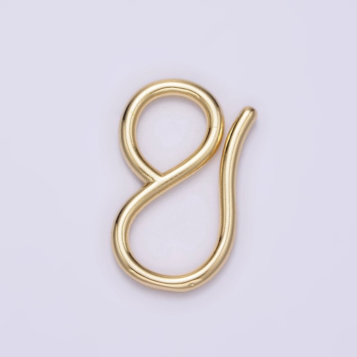 14K Gold Filled 22mm Curved Minimalist Infinity S-Hook Closure Supply Findings in Gold & Silver | Z650 - DLUXCA