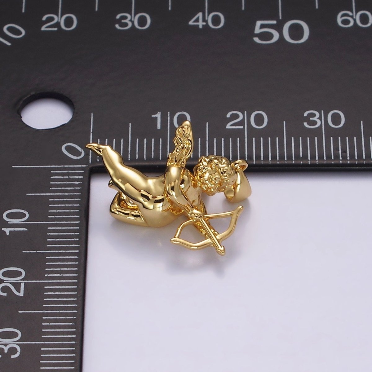 14K Gold Filled 23mm Cherub Baby Angel Mini Pendant in Gold & Silver | N1268 N1269 - DLUXCA