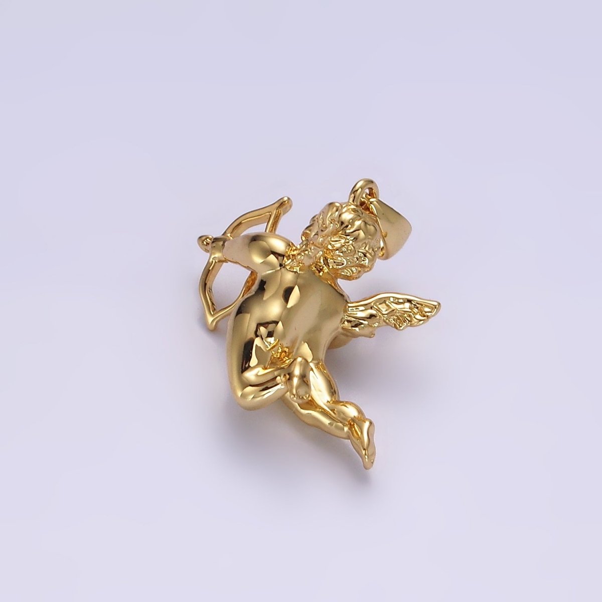 14K Gold Filled 23mm Cherub Baby Angel Mini Pendant in Gold & Silver | N1268 N1269 - DLUXCA