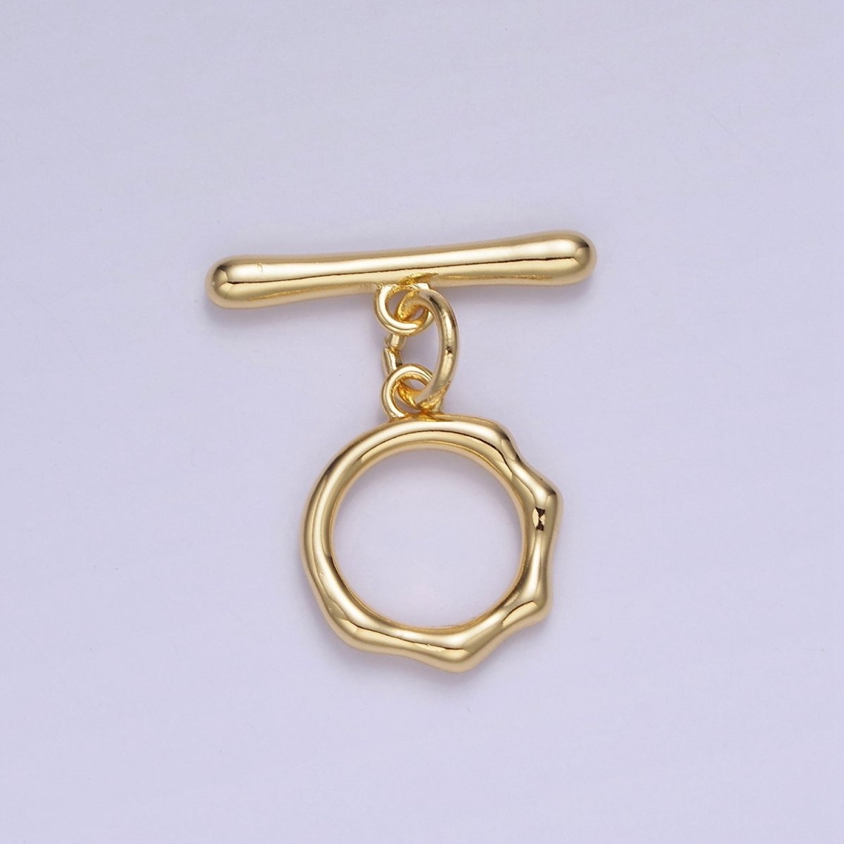 14K Gold Filled 24mm Molten Drip OT Toggle Clasps Closure Findings | Z718 - DLUXCA