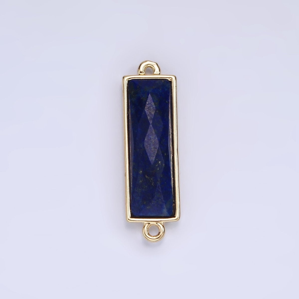 14K Gold Filled 25.5mm Labradorite, Lapis Lazuli, Amethyst Filigree Rectangular Connector | G-093 - G-095 - DLUXCA