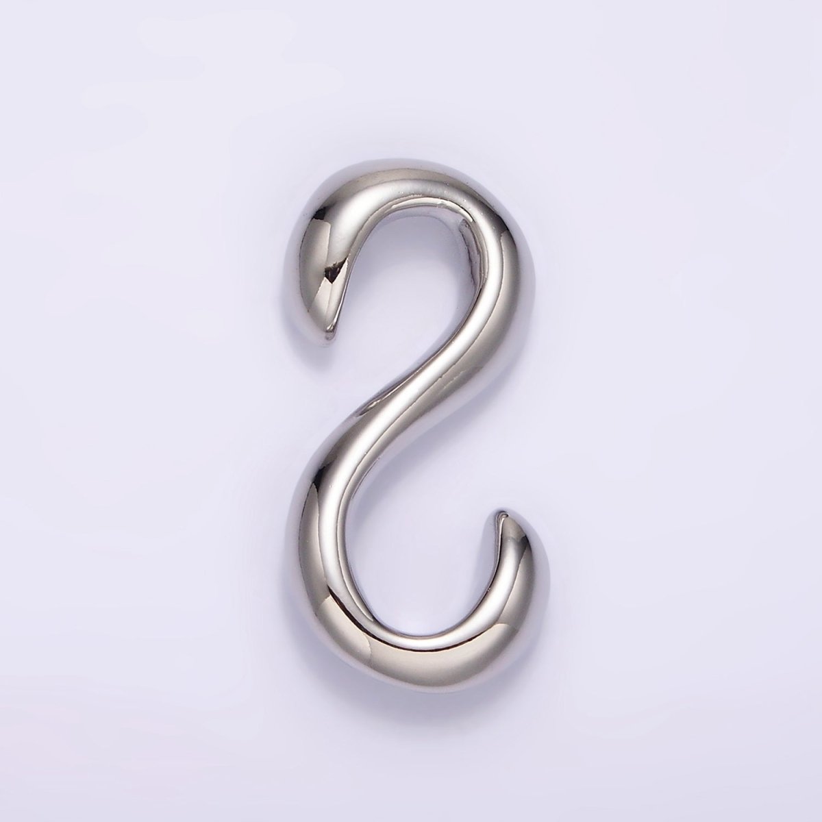 14K Gold Filled 25mm Curved Minimalist S-Hook Closure Findings Supply in Gold & Silver | Z656 - DLUXCA