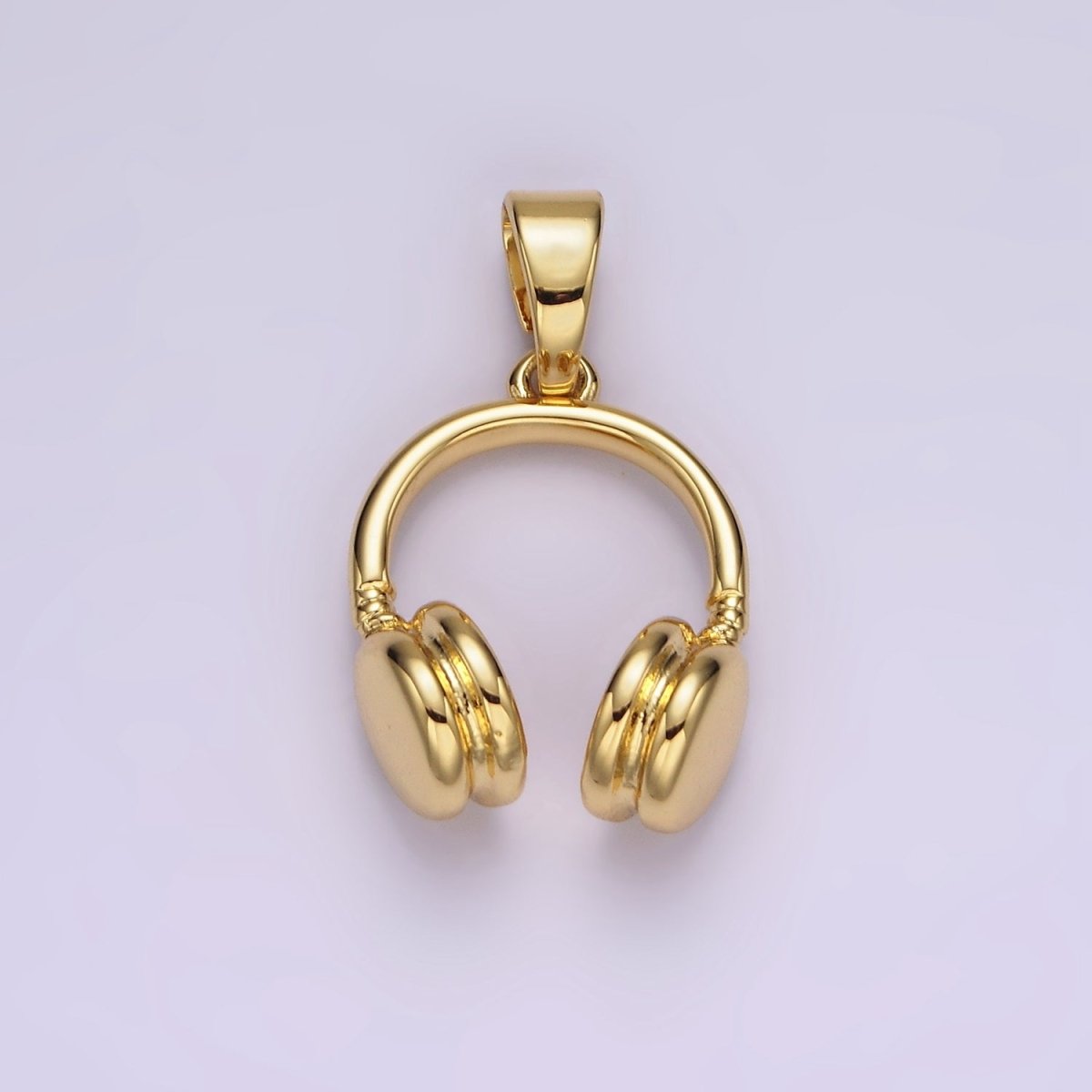 14K Gold Filled 25mm Music Headphones Minimalist Pendant | AH119 - DLUXCA