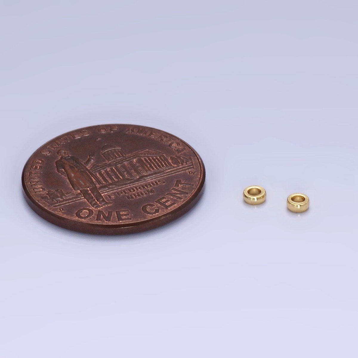 14K Gold Filled 2.5mm Rhondelle Mini Minimalist Bead Pack | B876 - DLUXCA