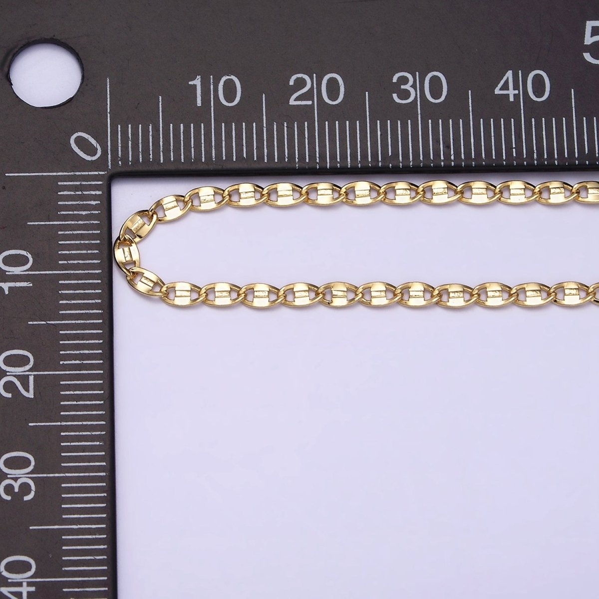 14K Gold Filled 2.5mm Unique Dent Anchor 18 Inch, 19 Inch Chain Necklace | WA-1869 WA-1870 Clearance Pricing - DLUXCA