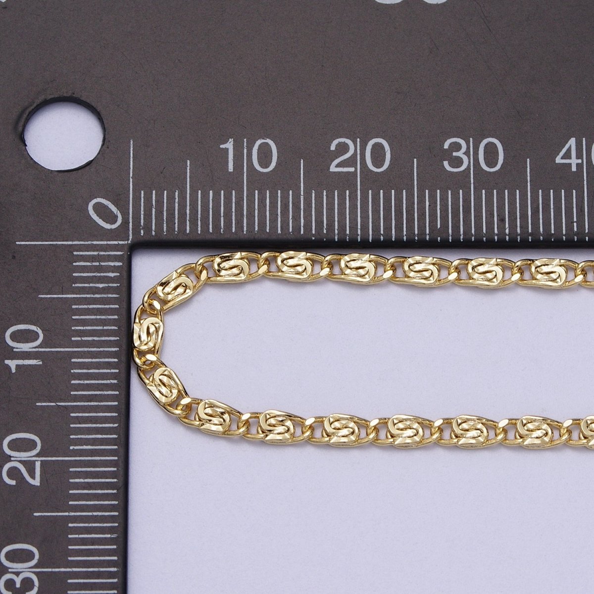 14K Gold Filled 2.6mm Scroll 18 Inch Chain Necklace | WA-1503 Clearance Pricing - DLUXCA
