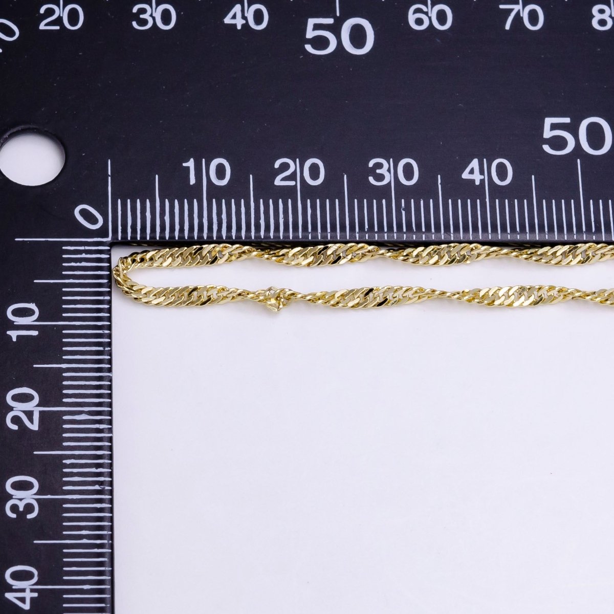 14K Gold Filled 2mm Curb Singapore 18 Inch Layering Chain Necklace | CN-791 Clearance Pricing - DLUXCA