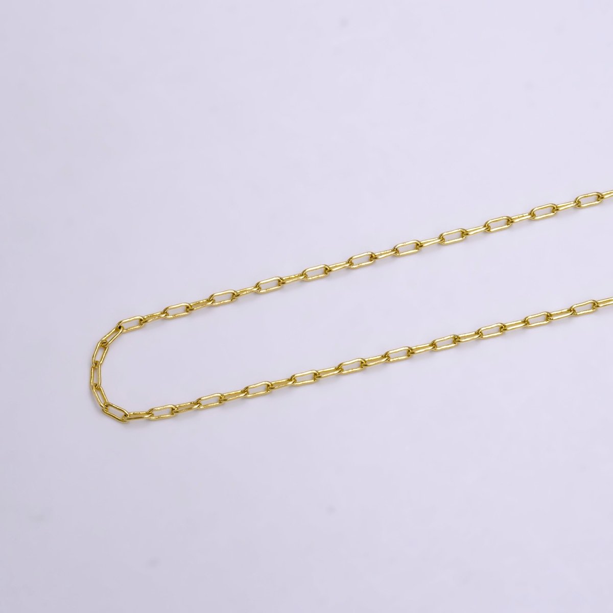 14K Gold Filled 2mm Paperclip 20 Inch Minimalist Layering Chain Necklace | WA-2227 Clearance Pricing - DLUXCA