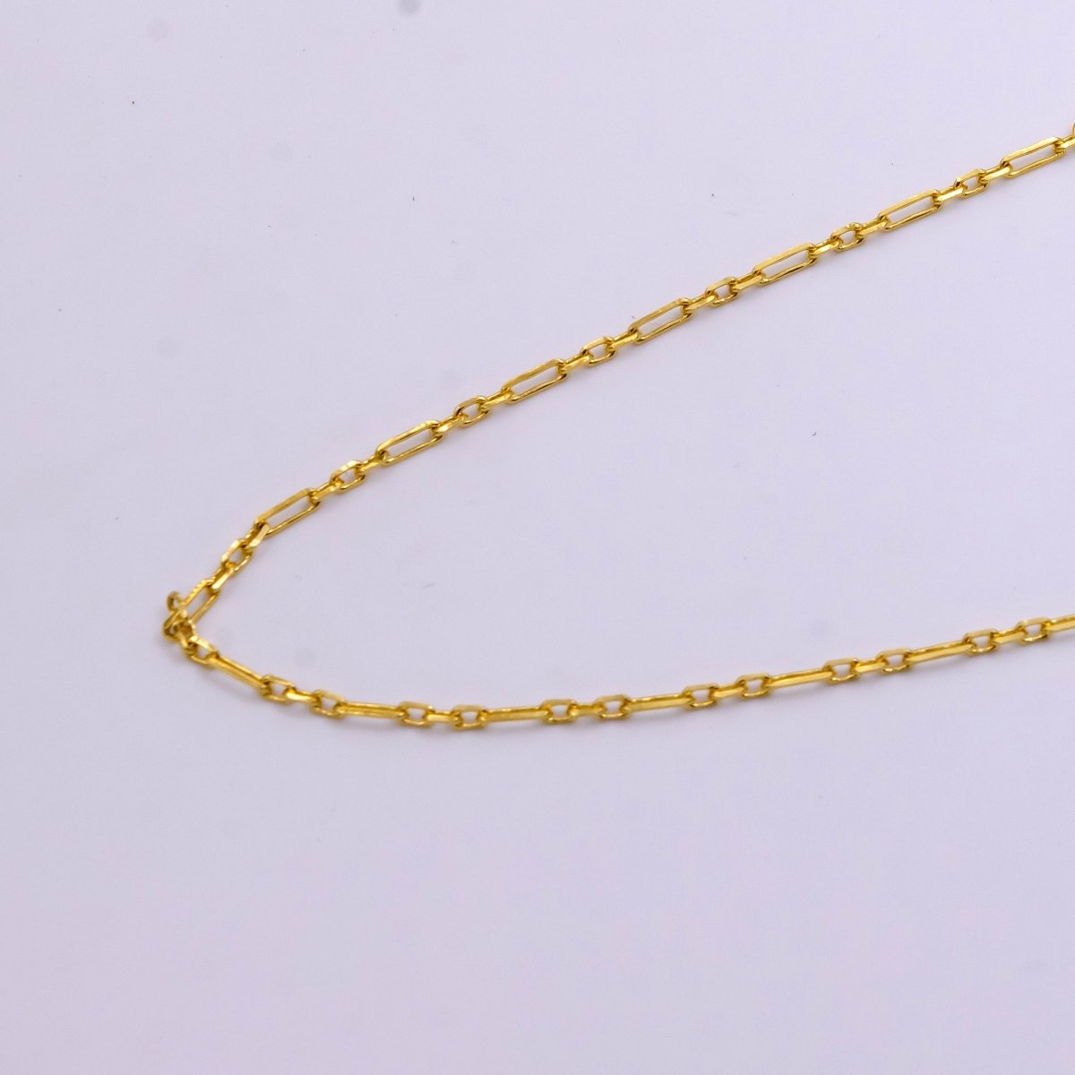 14K Gold Filled 2mm Paperclip Cable Link 30 Inch Chain Necklace w. Extender | WA-2443 - DLUXCA