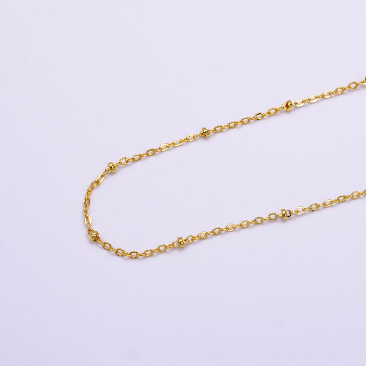 14K Gold Filled 2mm Satellite Cable Chain 18 Inch Necklace w. Extender | WA-2454 - DLUXCA