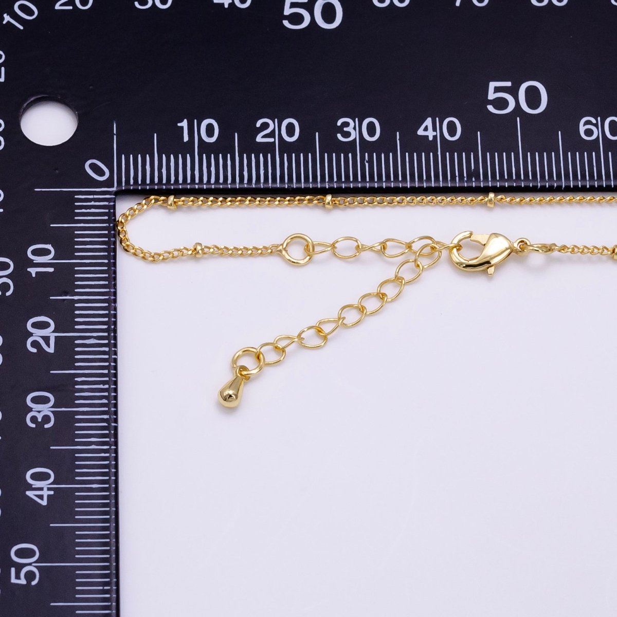 14K Gold Filled 2mm Satellite Curb Chain 16 Inch Necklace w. Extender in Gold & Silver | WA-2451 WA-2452 - DLUXCA