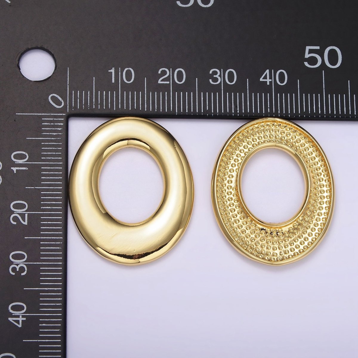 14K Gold Filled 30mm Open Oblong Cable Link Charm Jewelry Finding Supply | Z620 - DLUXCA